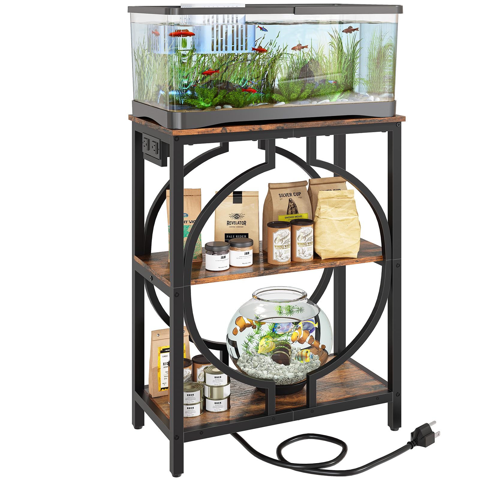 HavenlyYouth vue avant du support 10 gallons pour stabilité et style