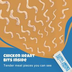 Havira morceaux de cœur de poulet visibles attestant d'ingrédients réels