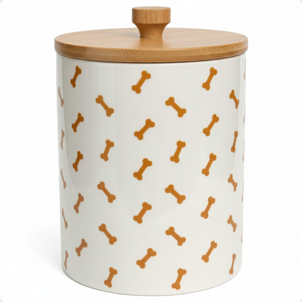 HB Design Co. vue avant du pot en céramique, design élégant et rangement pratique