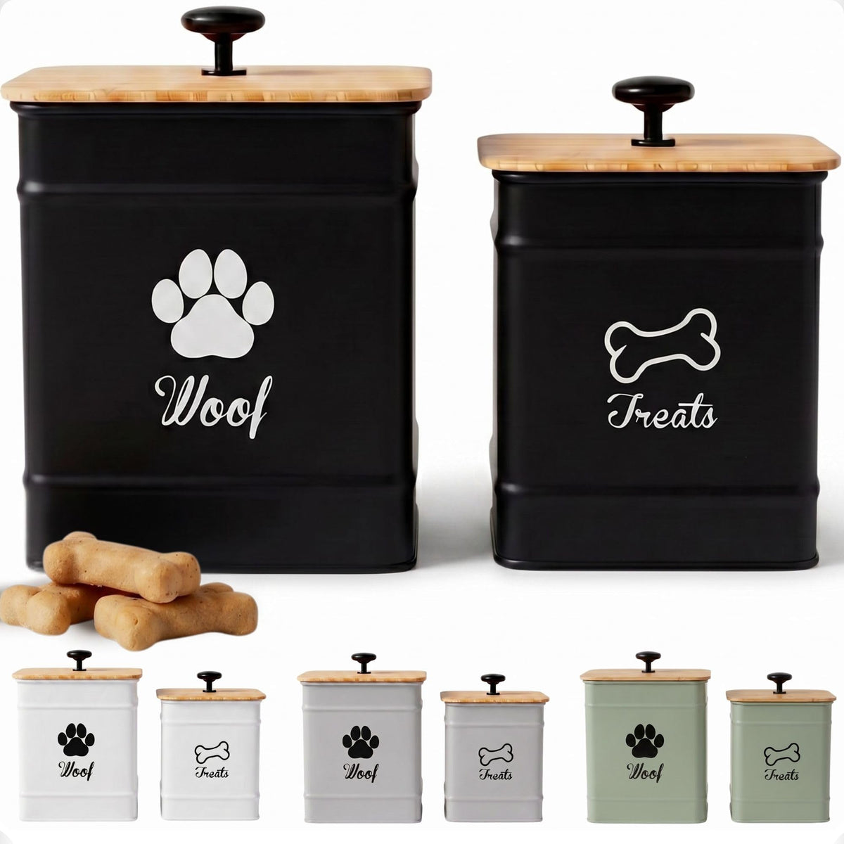 HB Design Co. boîte devant posée sur comptoir, conserve friandises visibles
