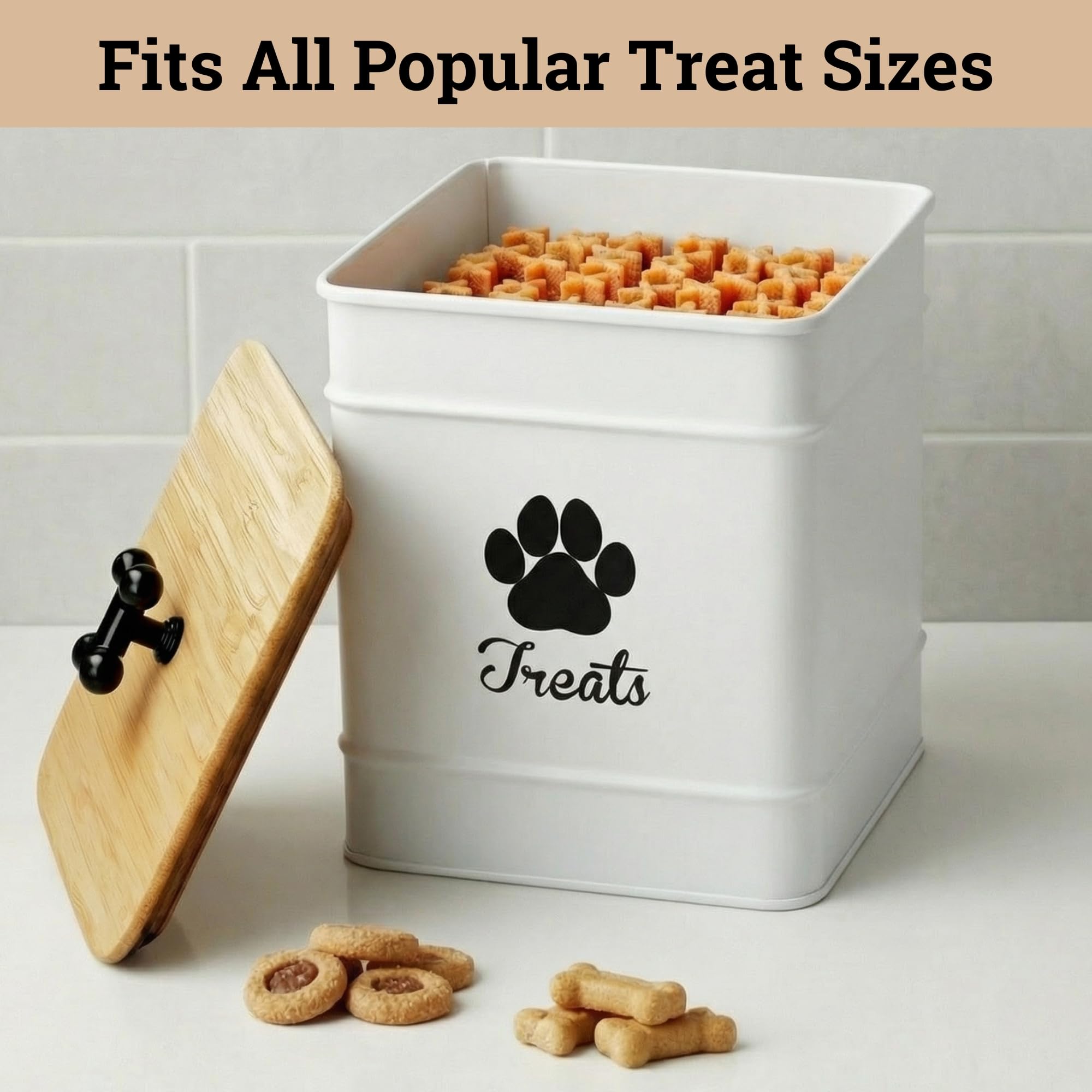 HB Design Co. intérieur montrant capacité 12 tasses pour stocker friandises
