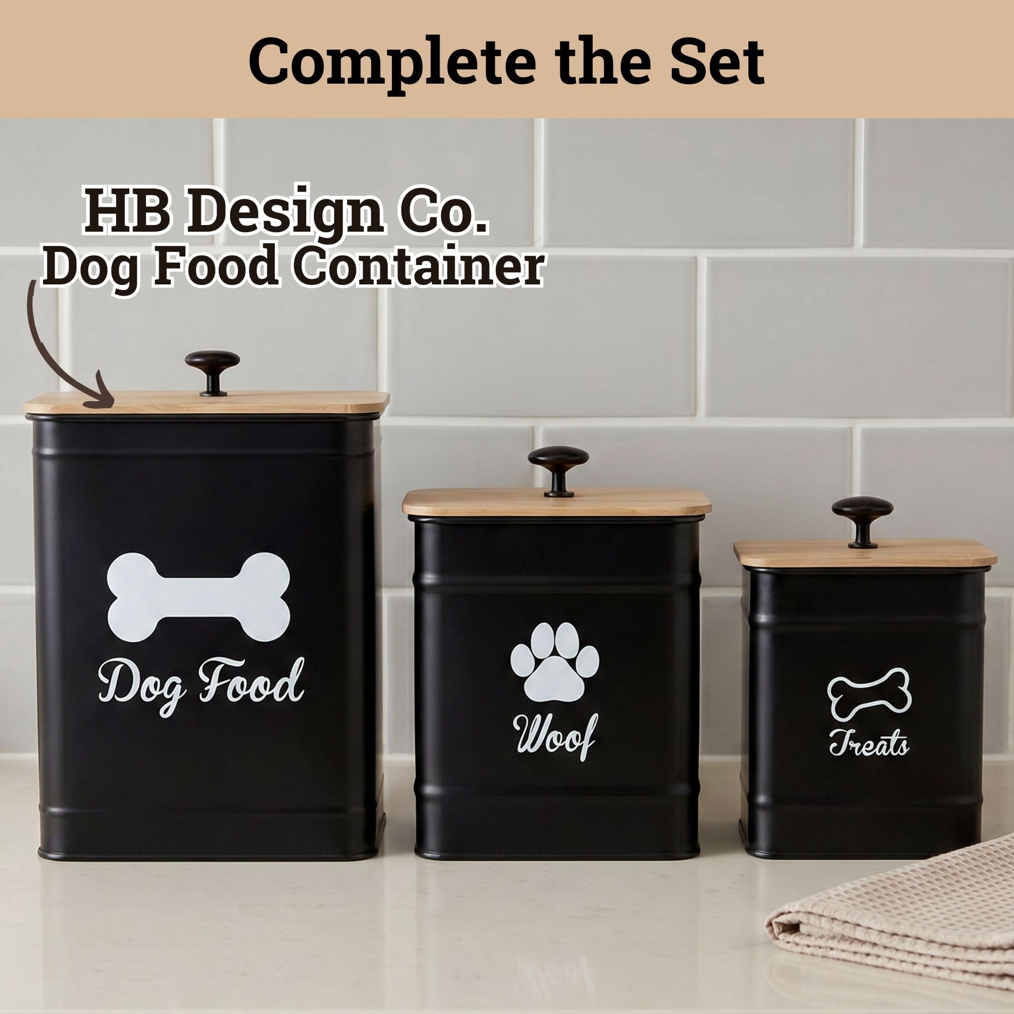 HB Design Co. gros plan motif imprimé sur la boîte, ajoute du style