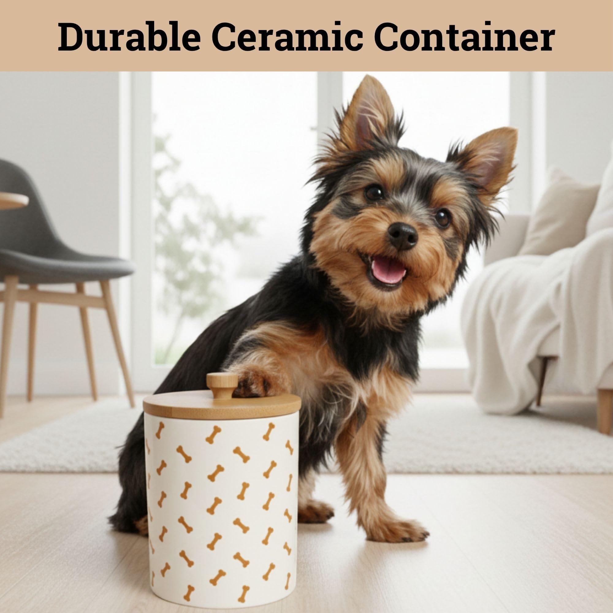 HB Design Co. détail du motif os imprimé, apport décoratif pour cuisine ou coin animal