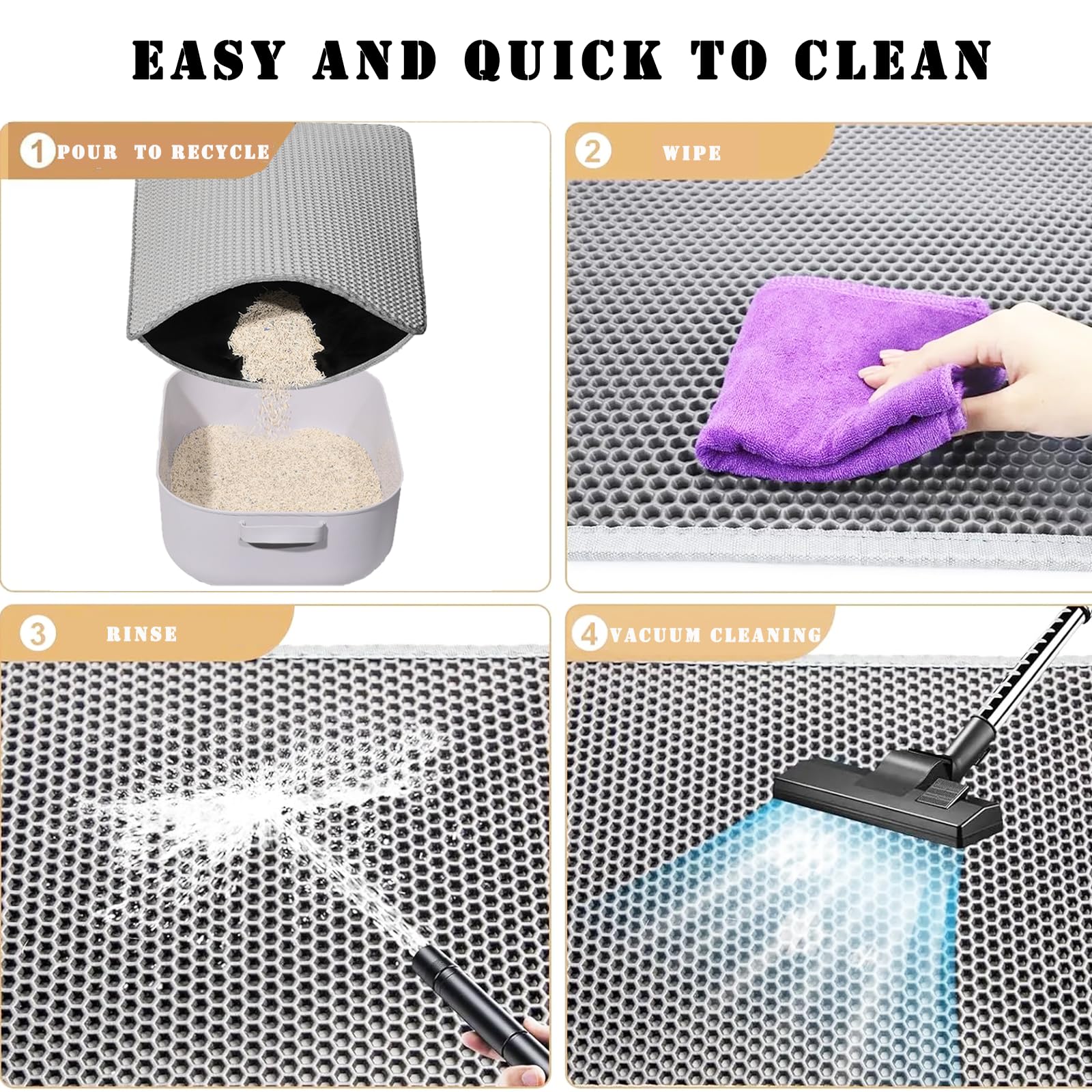 HCY&WLD détail matière EVA souple et résistante pour lavage facile