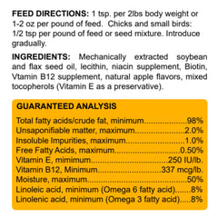 Healthy Coat Kickin Chicken texture des gouttes illustrant concentration et facilité d'utilisation