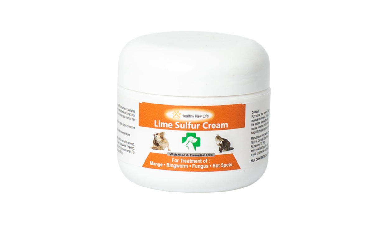 Healthy Paw Life pot vu de face montrant l'étiquette et facilité d'utilisation