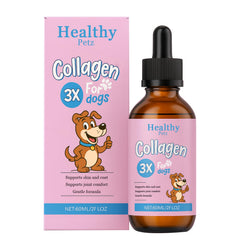 Healthy Petz flacon face montrant l'étiquette et un format pratique