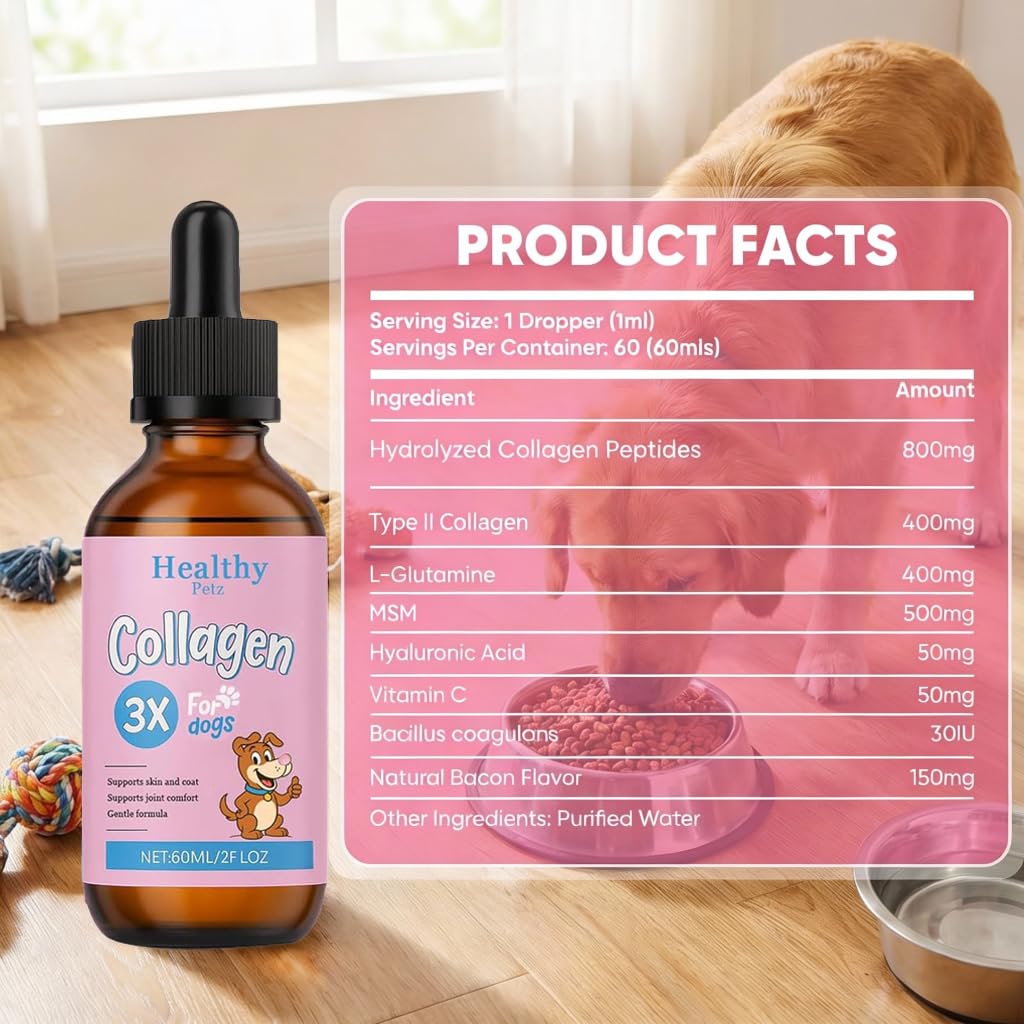 Healthy Petz versé sur nourriture pour chien garantissant administration simple et rapide
