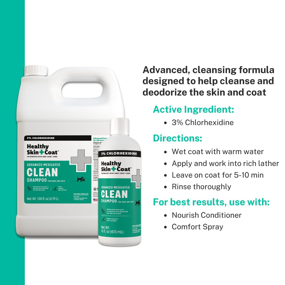 Healthy Skin + Coat texture du shampooing goutte claire montrant douceur et contrôle