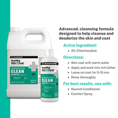 Healthy Skin + Coat texture du shampooing goutte claire montrant douceur et contrôle