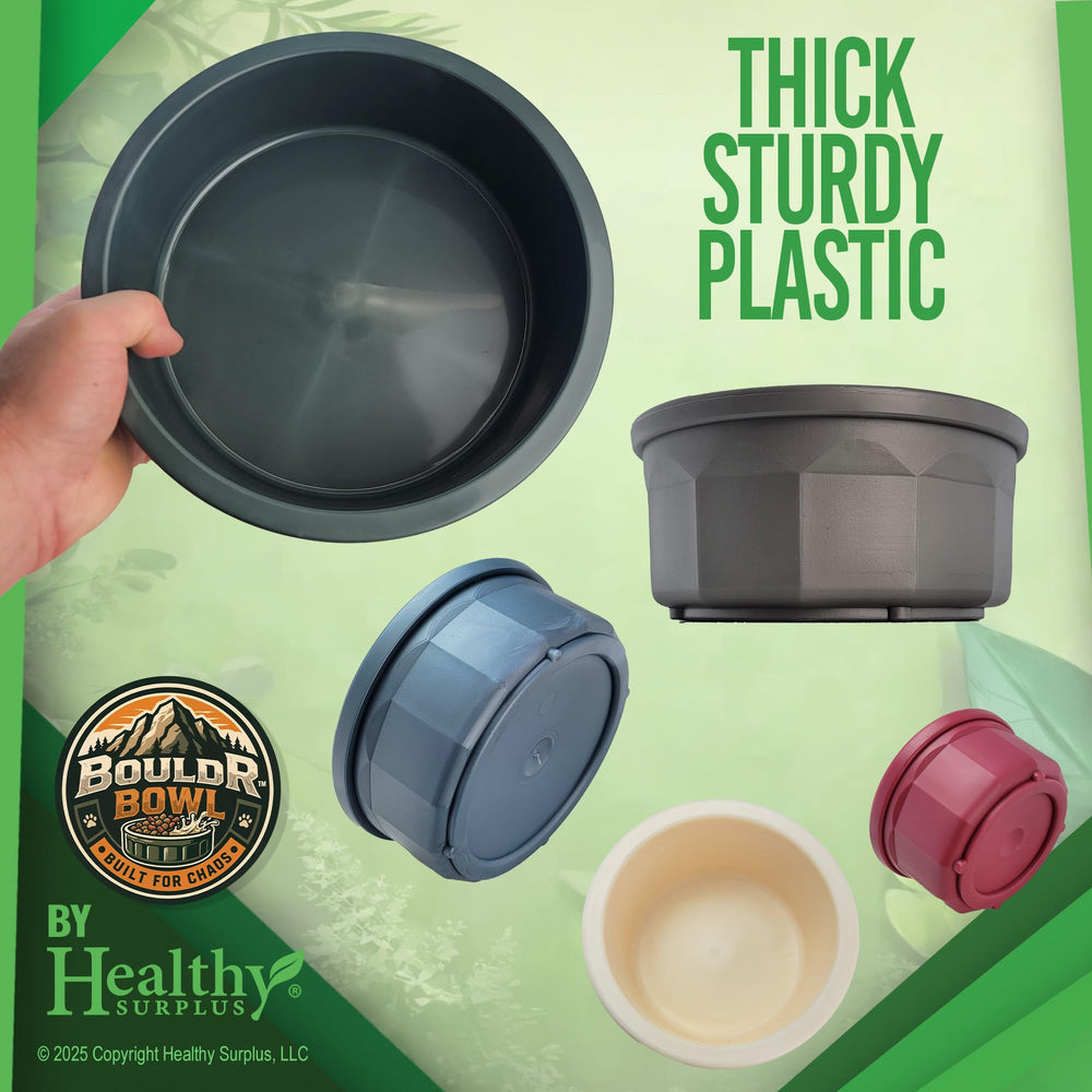 Healthy Surplus Pet Crock comparaison de taille montrant capacité Jumbo 96 oz