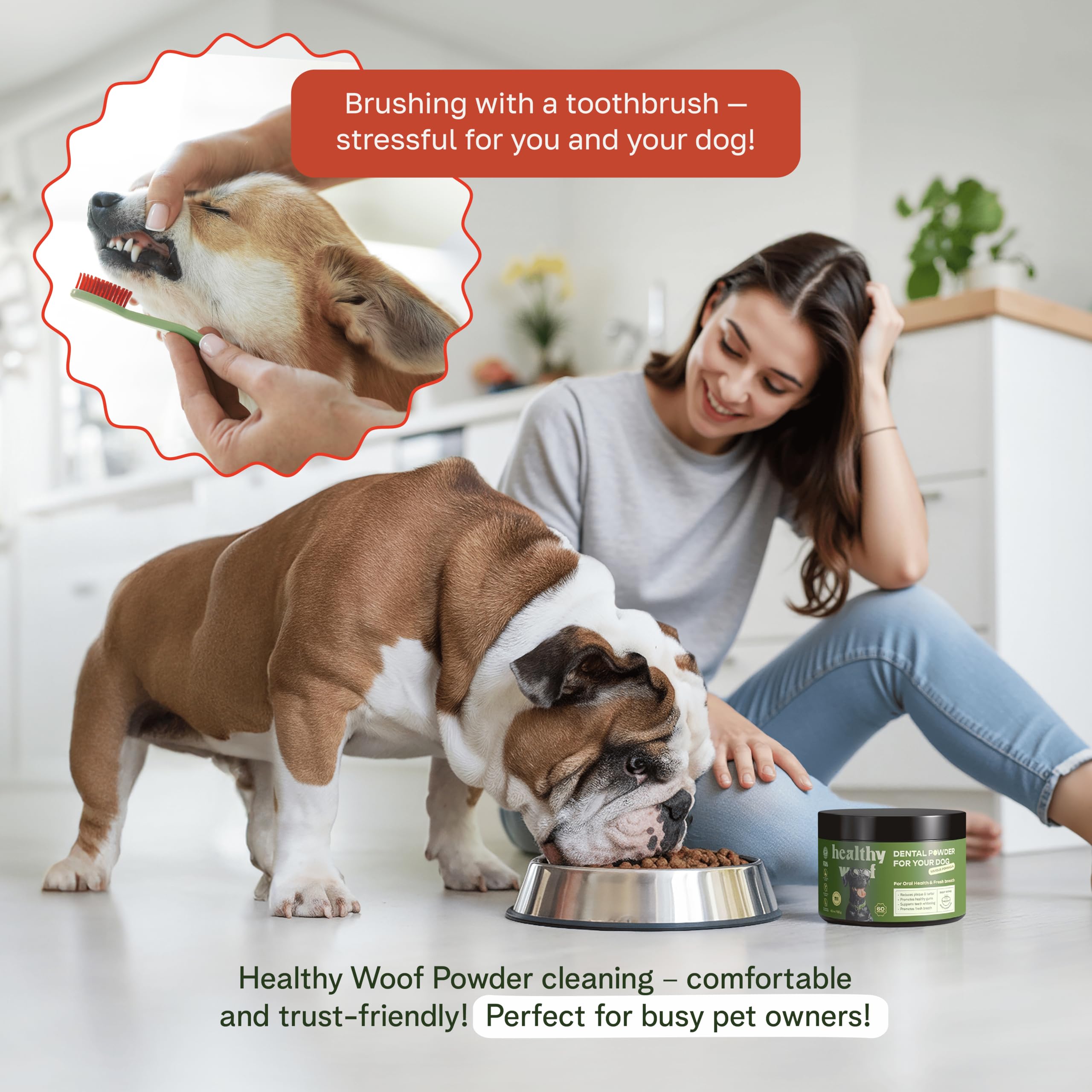 Healthy Woof bouillon préparé dans une gamelle pour appétence accrue