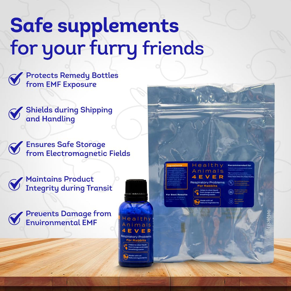 HealthyAnimals4Ever packaging échelle comparée à main pour référence taille