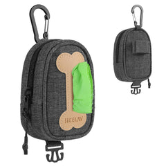 Heelay vue avant du porte-sacs sur laisse montrant fixation solide et design pratique