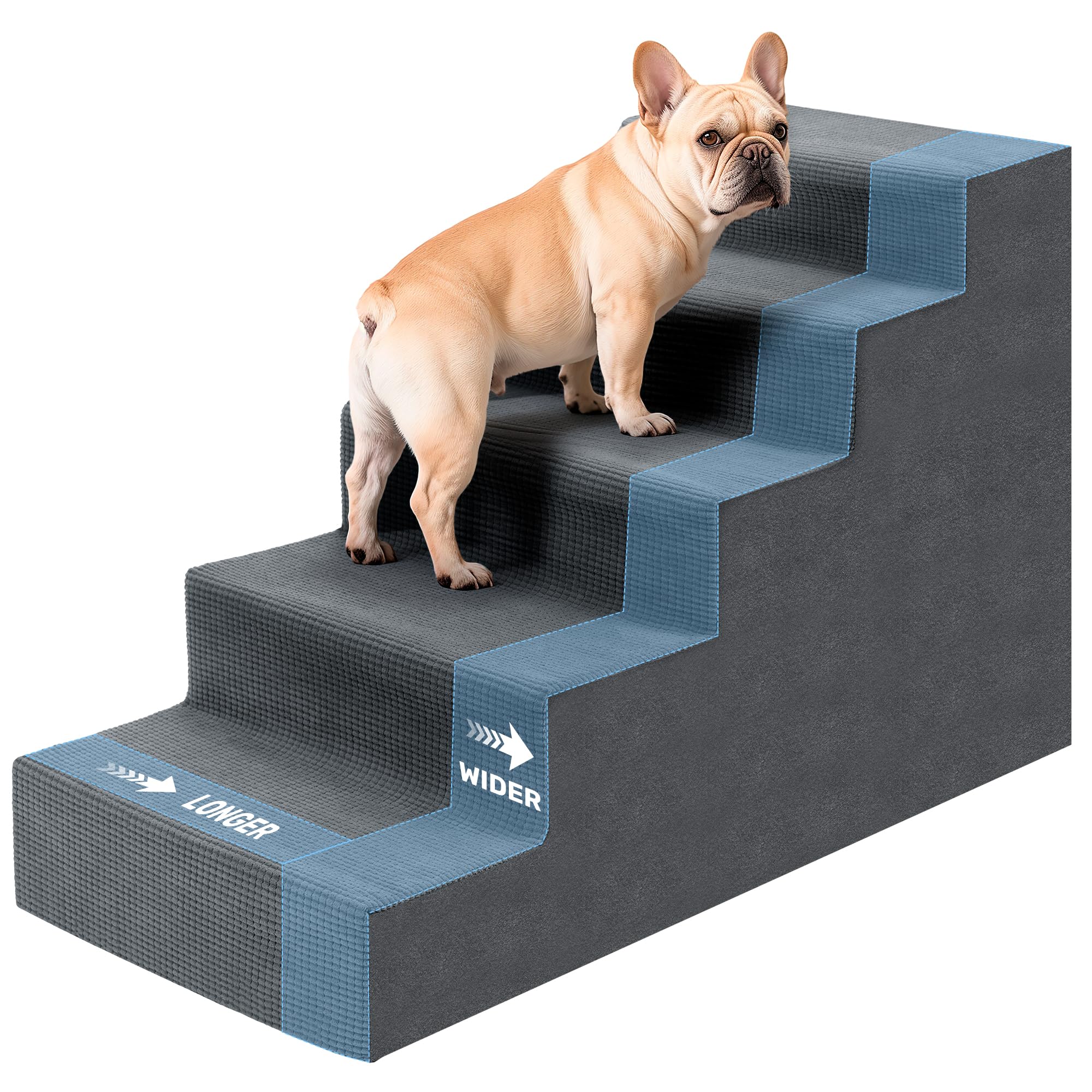 Heeyoo escalier face avant montrant cinq marches et stabilité accrue