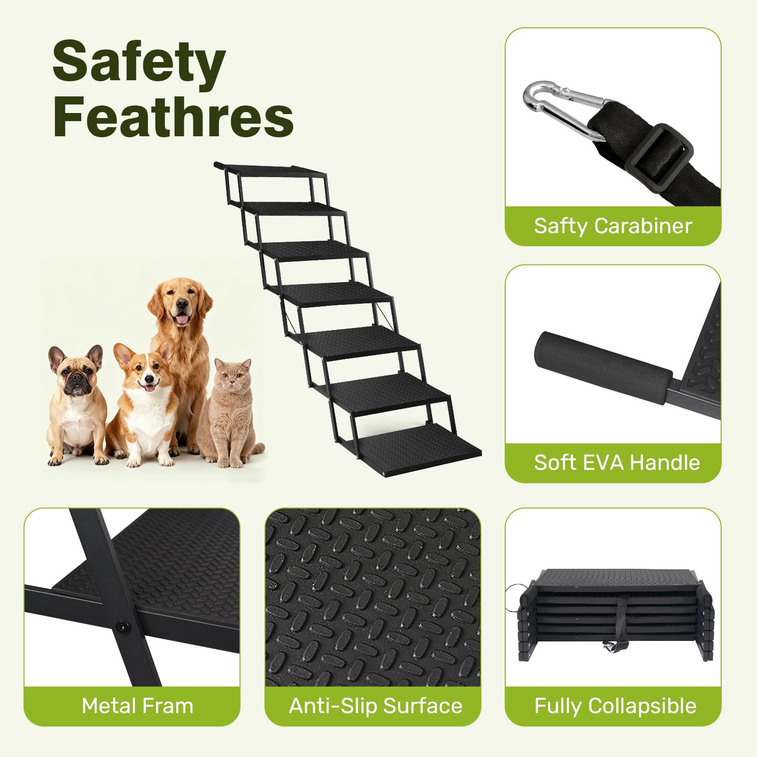 Heeyoo marchepieds utilisé dans le lit d'un camion, montée sûre pour chien