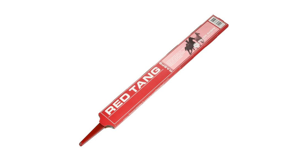 Heller râpe visage avant 14" montrant le tang rouge et maniabilité