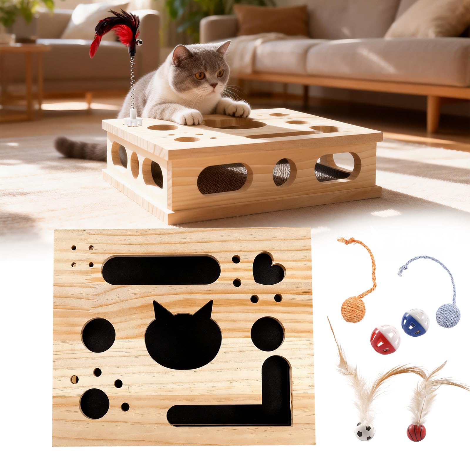 Helmxlnq boîte face avant en bois durable protège meubles