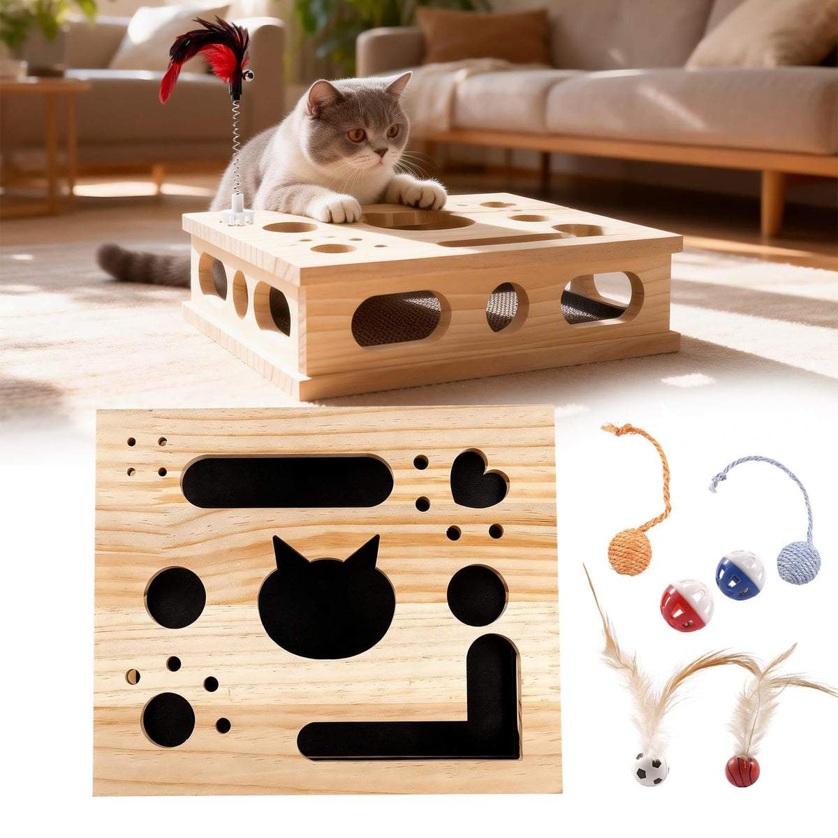 Helmxlnq boîte face avant en bois durable protège meubles
