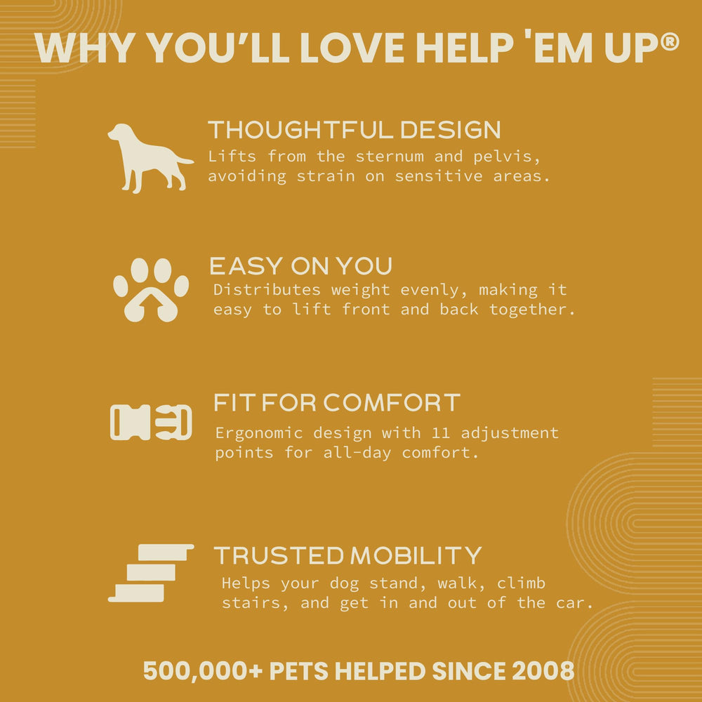 Help 'Em Up harnais boucles et attaches solides pour ajustement stable