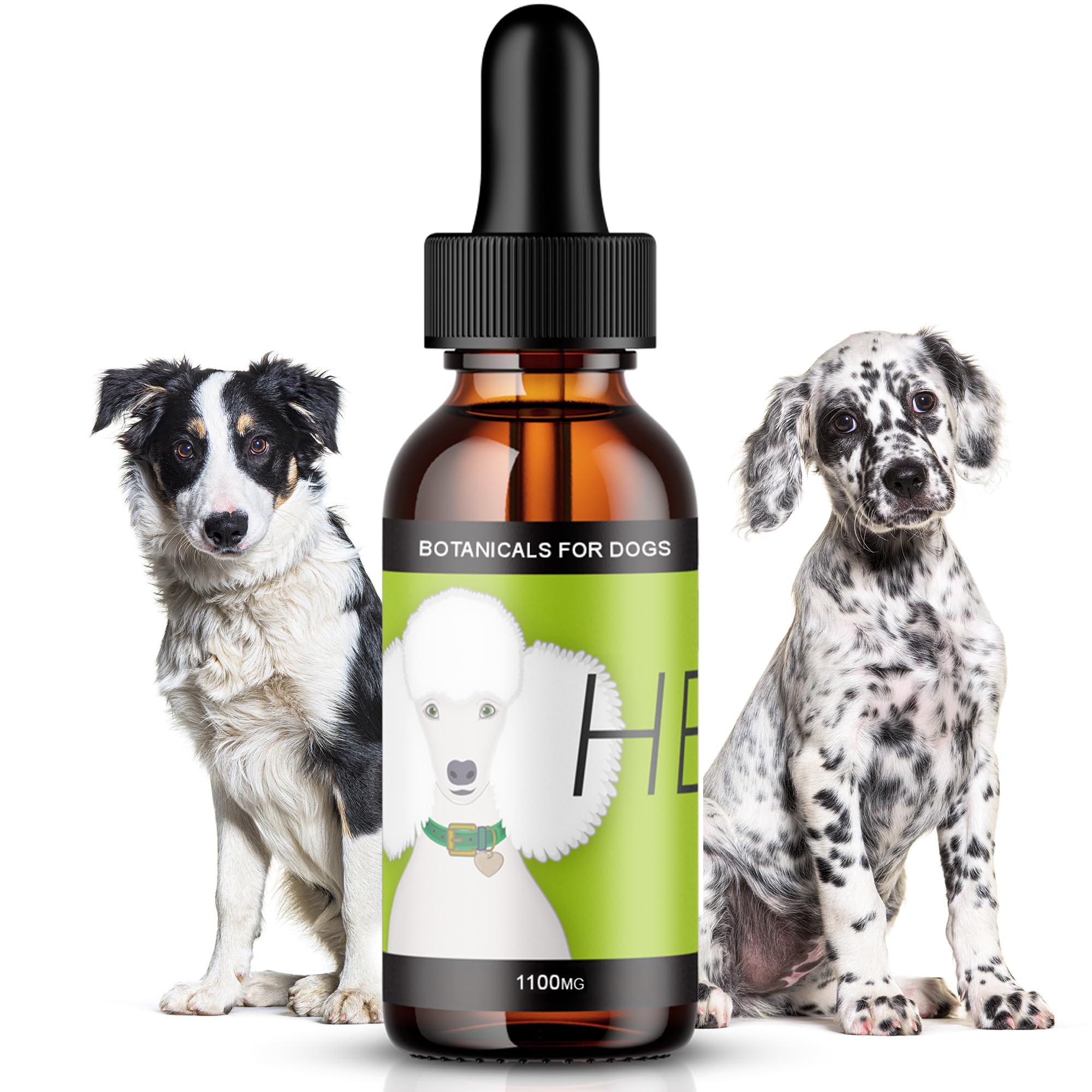 Hemp Dog Health flacon face avant montrant la marque et l'usage