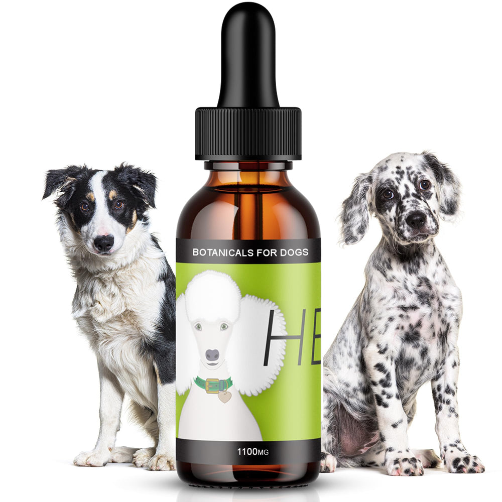 Hemp Dog Health flacon face avant montrant la marque et l'usage