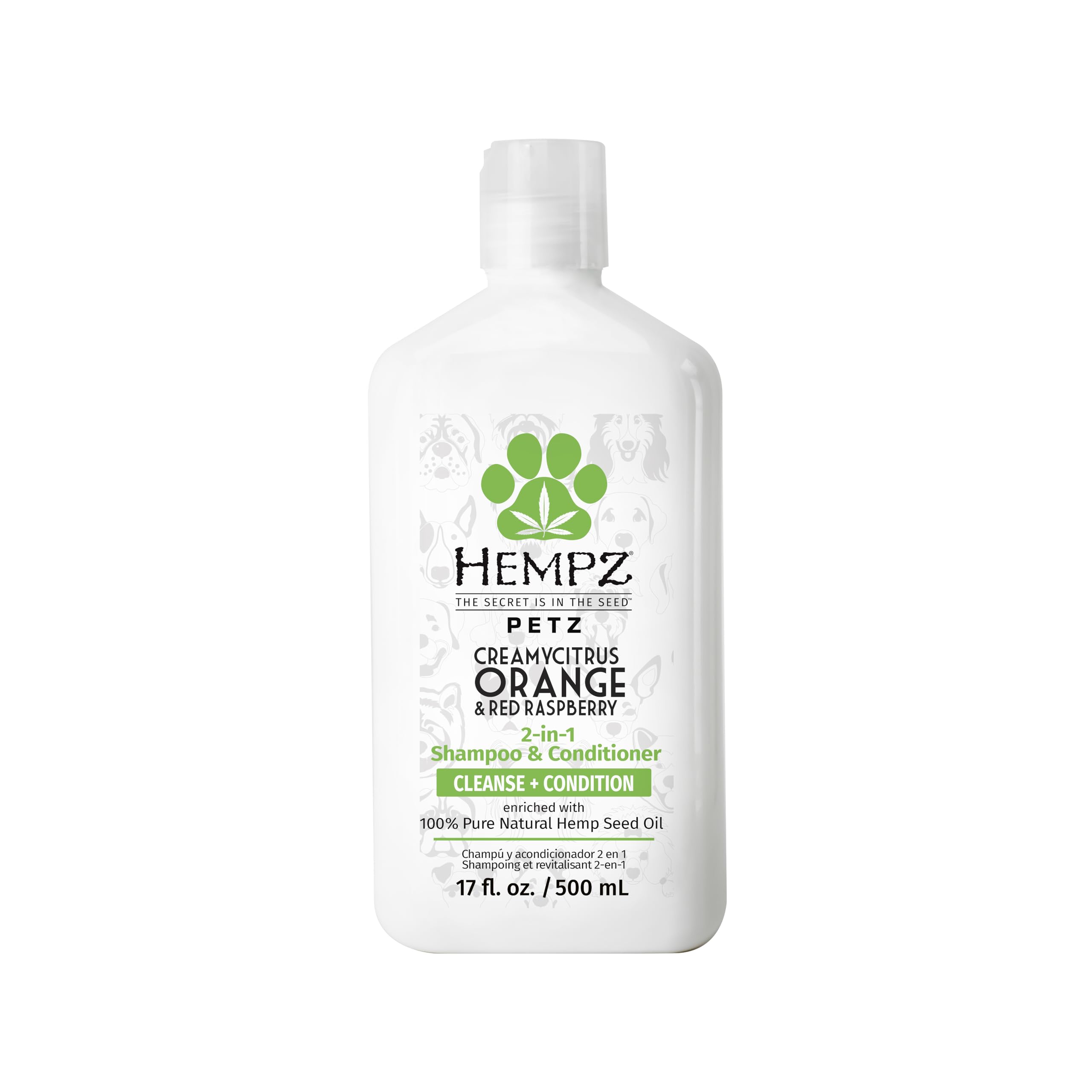 Hempz Petz flacon face montrant emballage et bouchon praticité