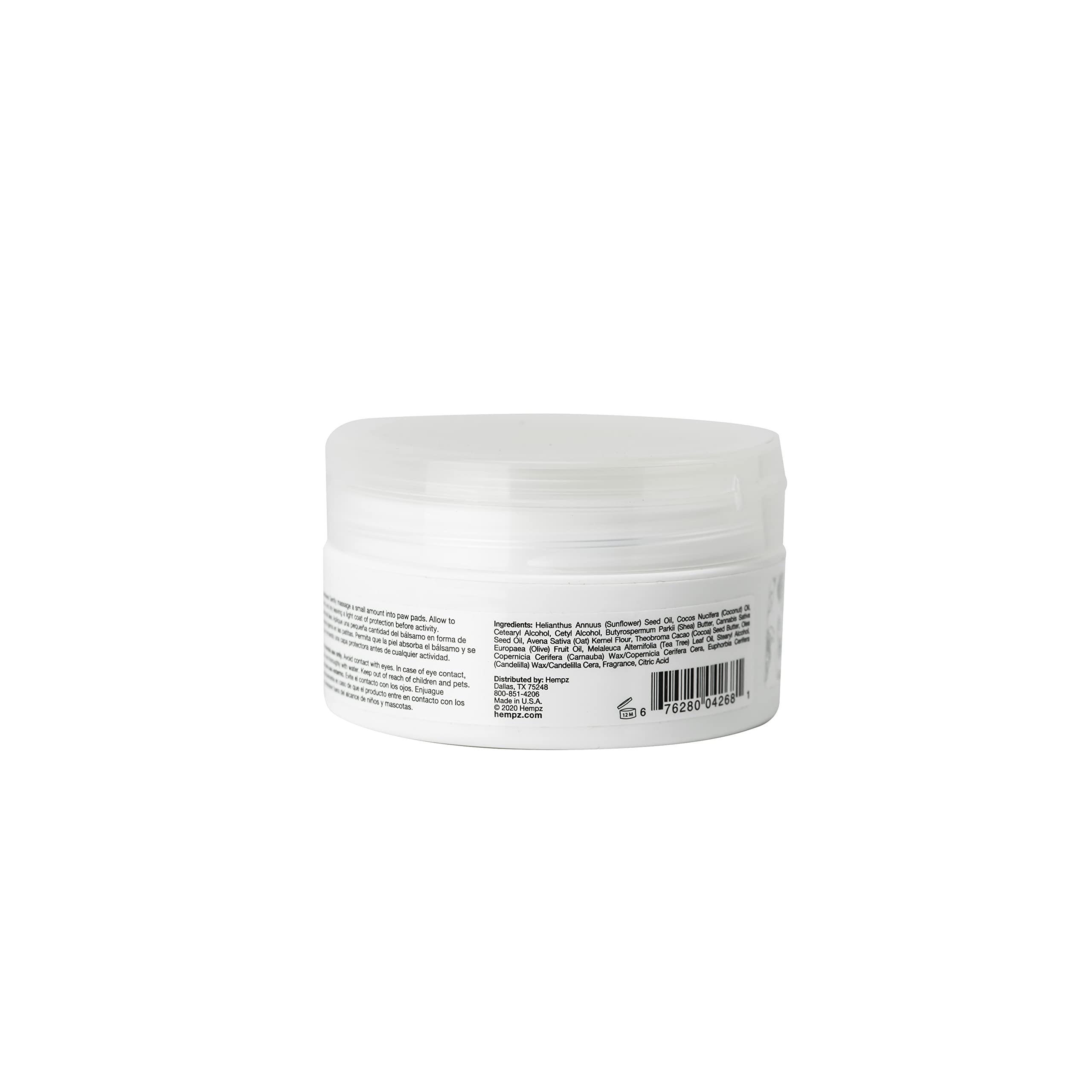 Hempz texture du baume en gros plan, pénétration rapide