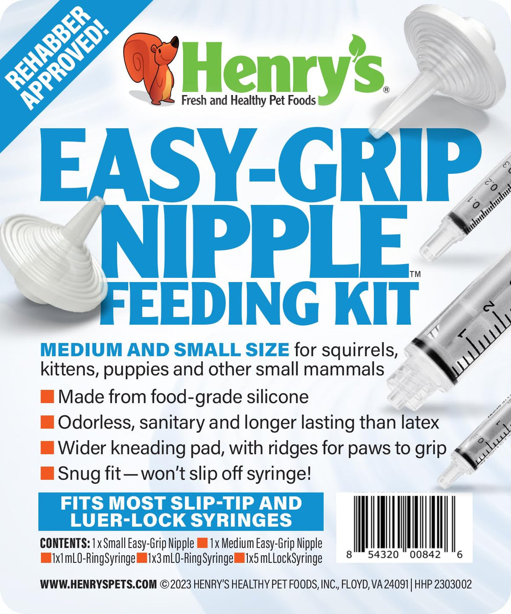 Henry's emballage avant du kit de tétines montrant contenu et informations, utile pour l’achat