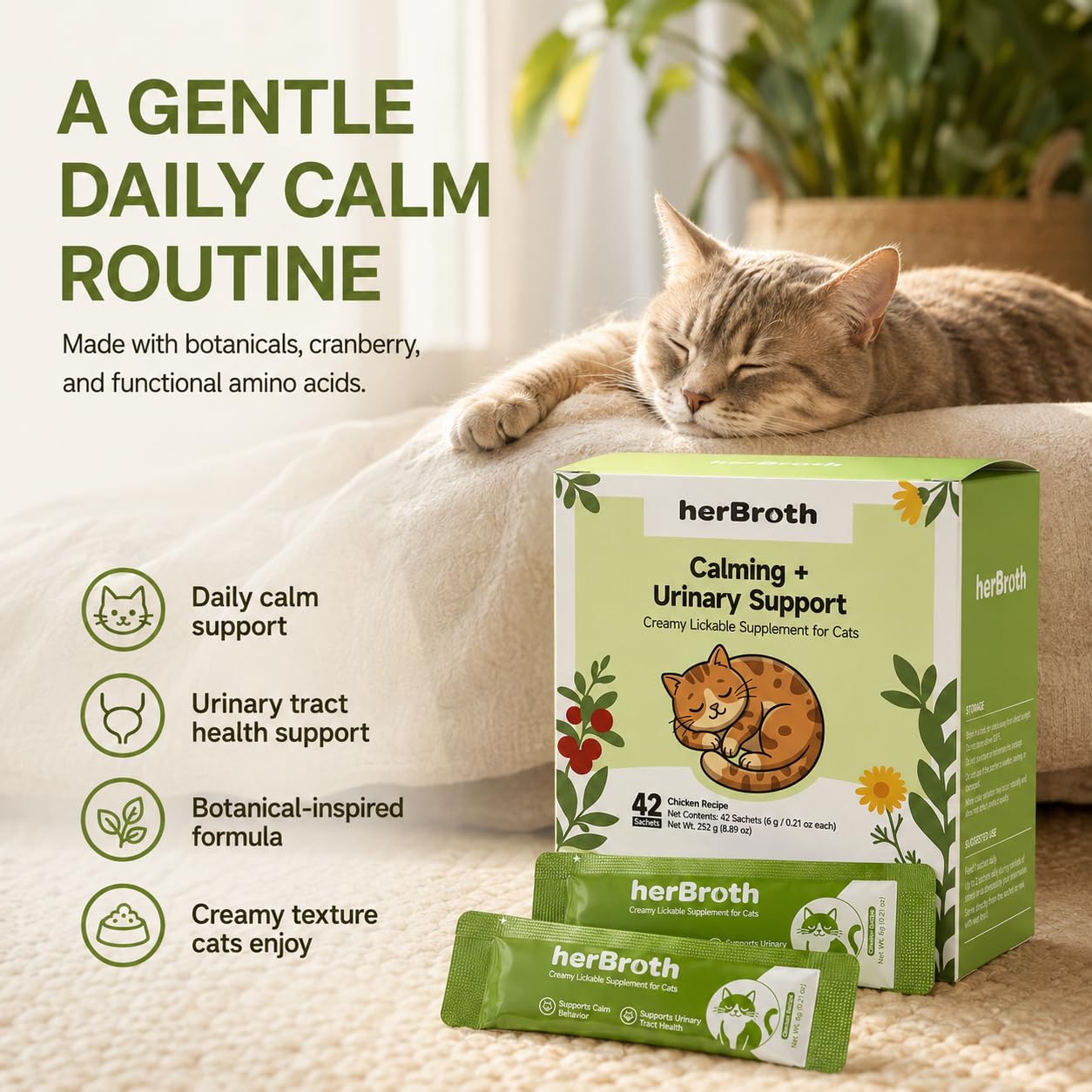 herbroth chat utilisant tapis à lécher favorise routine et stimulation