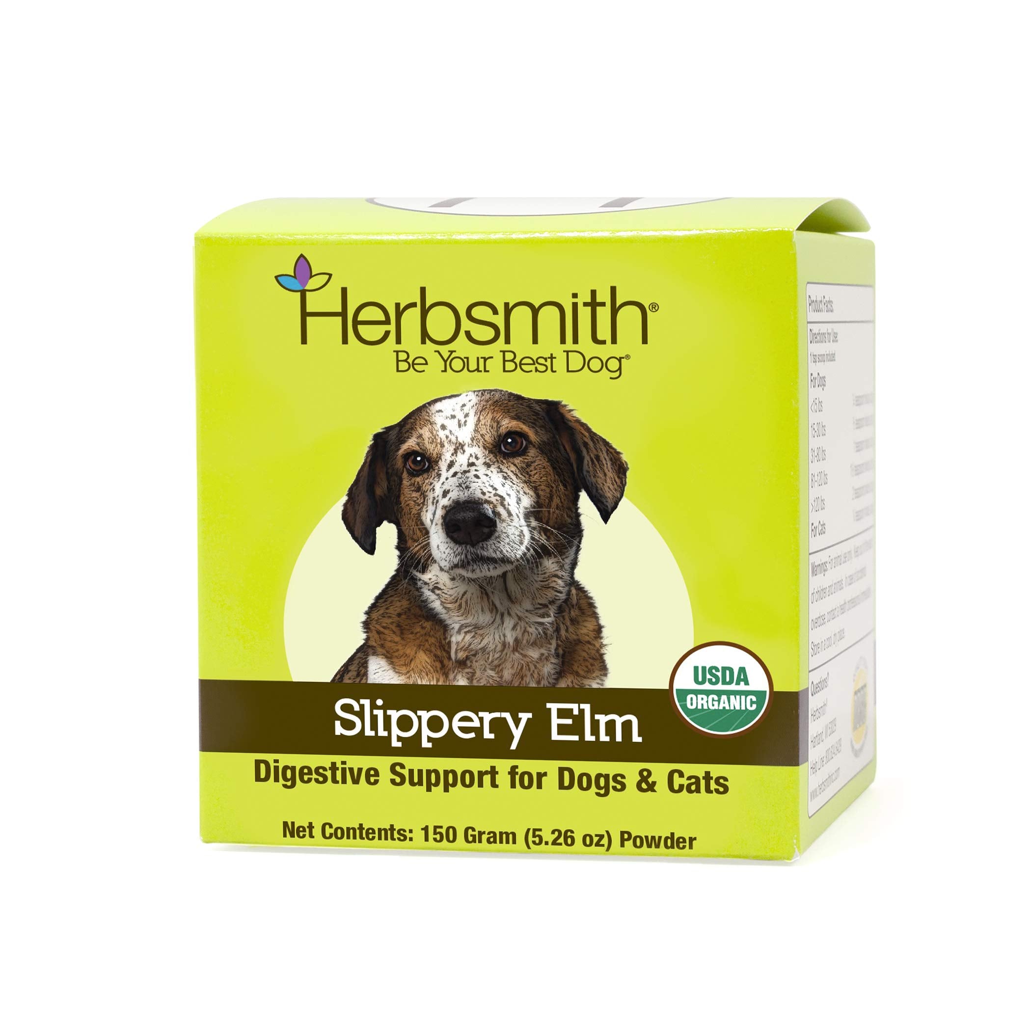 Herbsmith emballage avant 150 g montrant produit et usage digestif apaisant