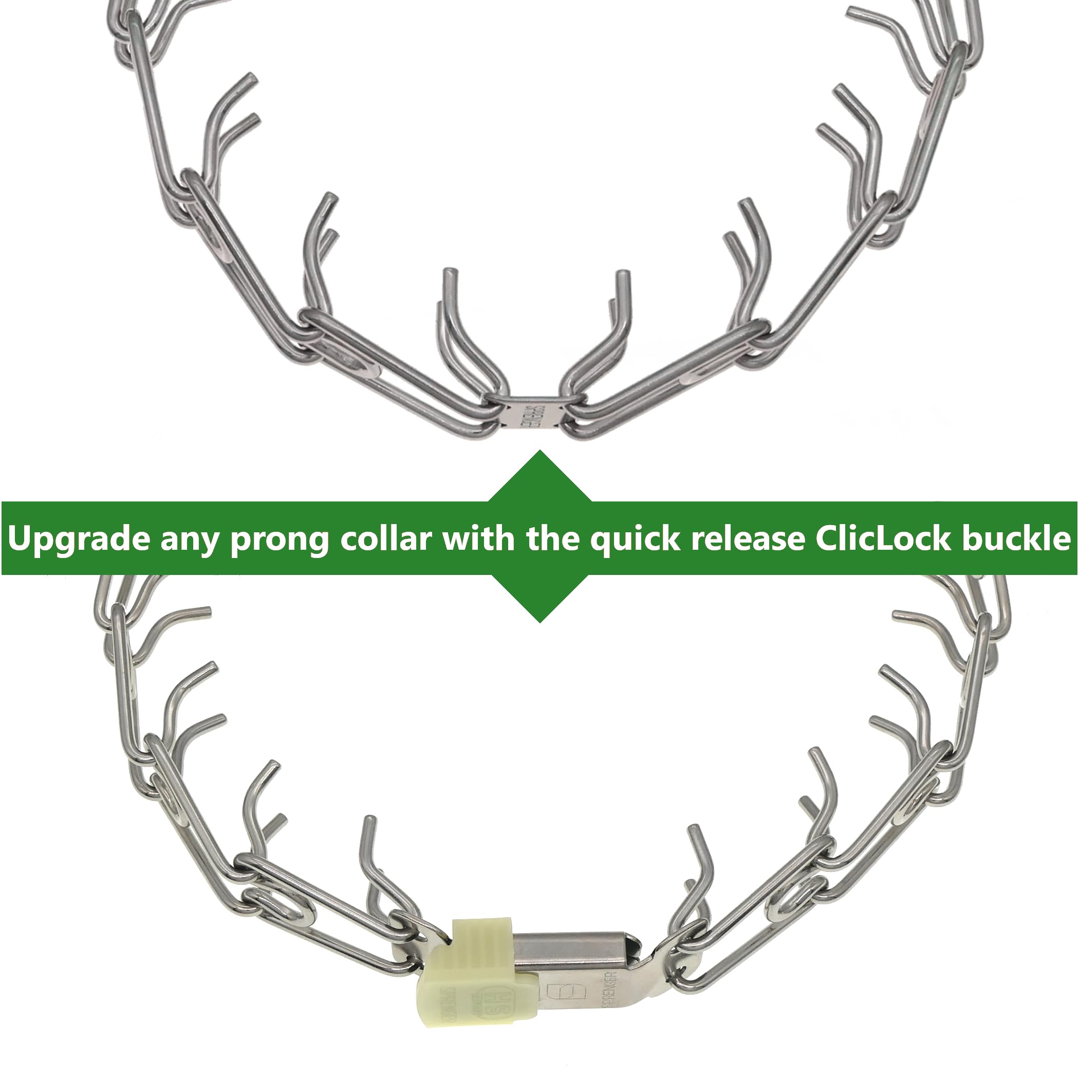 Herm Sprenger boucle ClicLock à l'échelle montrant taille et proportions