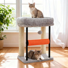 Hey-brother vue frontale de l'arbre à chat, stabilité et design compact