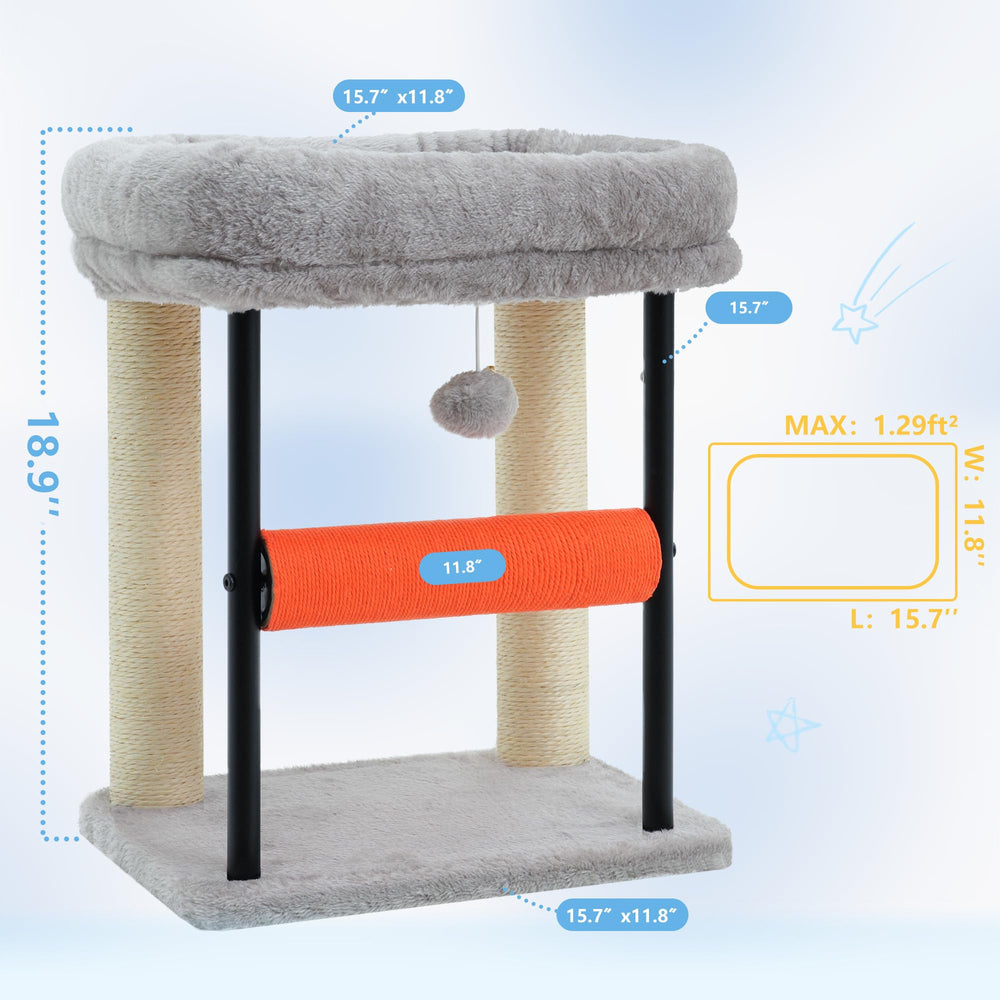 Hey-brother gros plan poteau en sisal pour des griffades durables