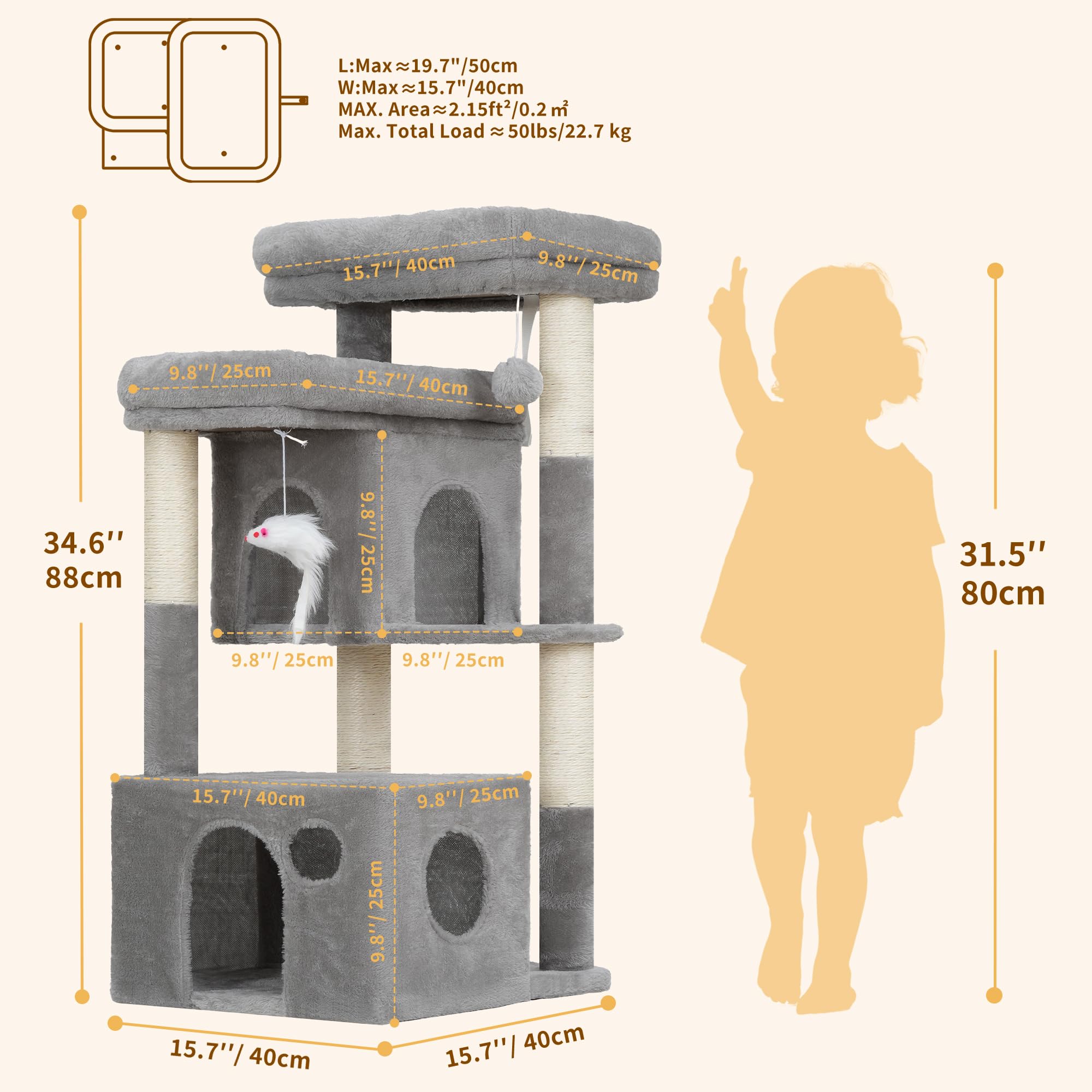 Heybly jouet souris suspendu stimulant le jeu et l'activité du chat