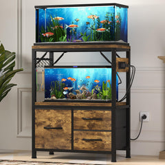 Heybly meuble aquarium face avant, design propre et gain de place