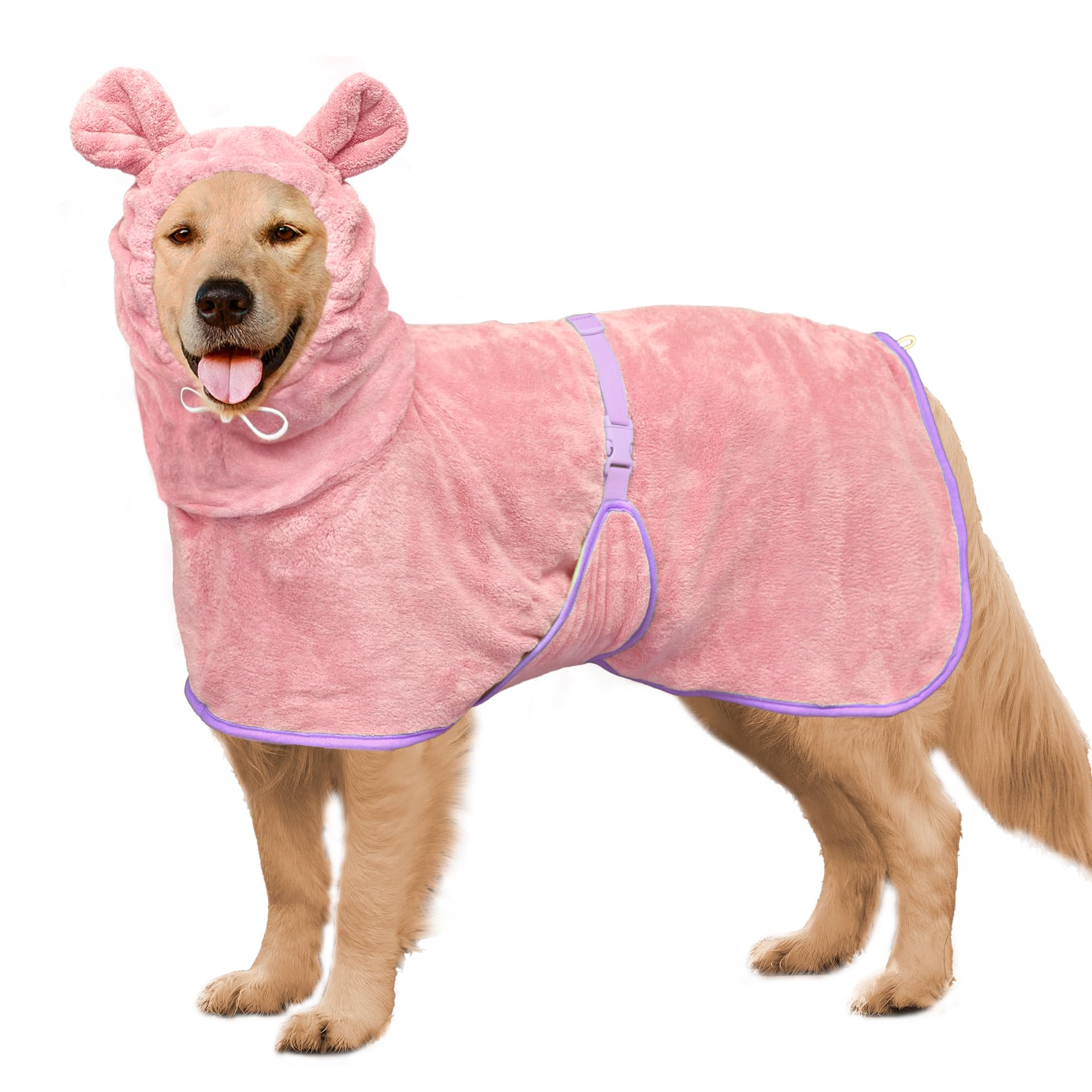 HhiMyOct peignoir pour chien face rose protection et confort