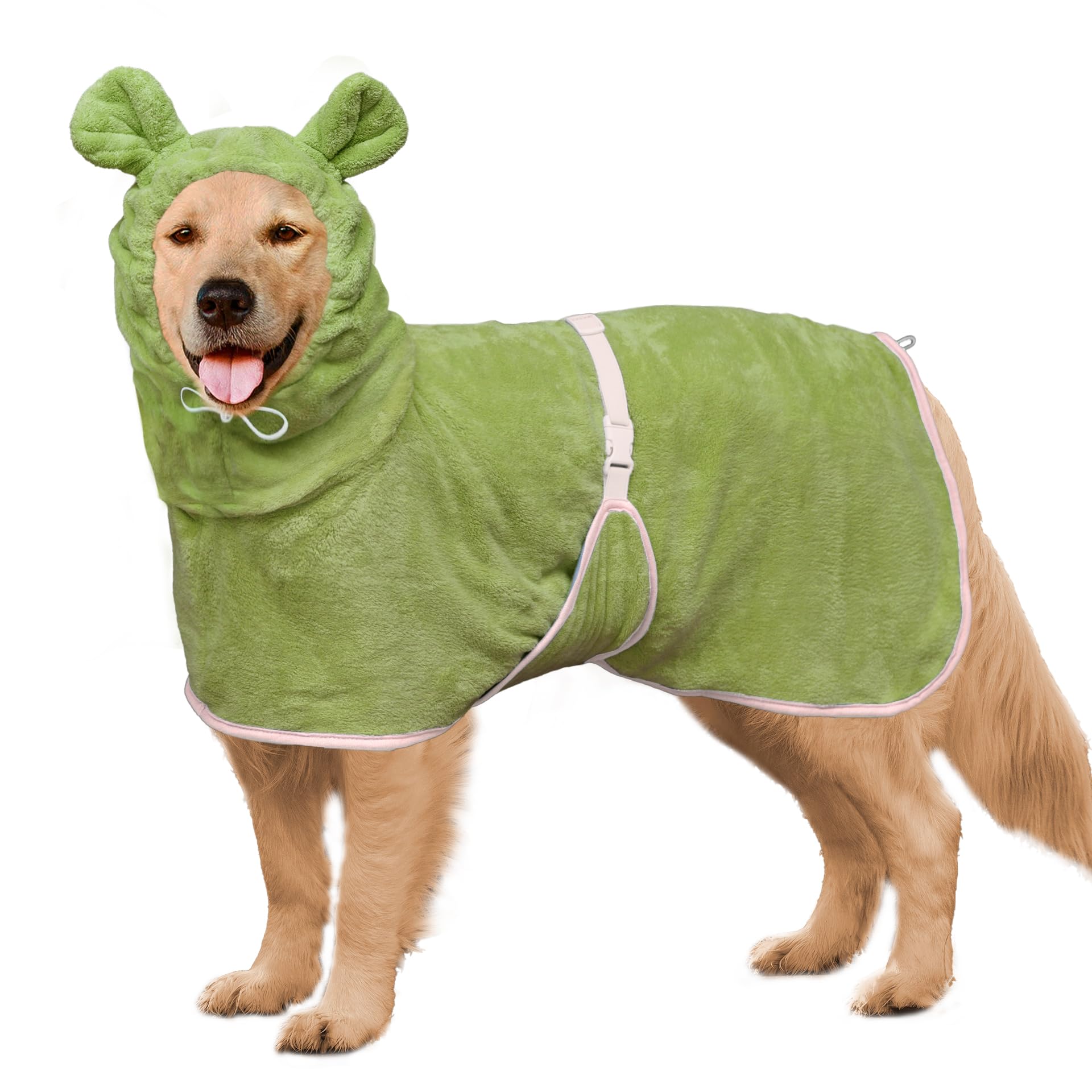 HhiMyOct peignoir devant montrant coupe et couverture, séchage rapide