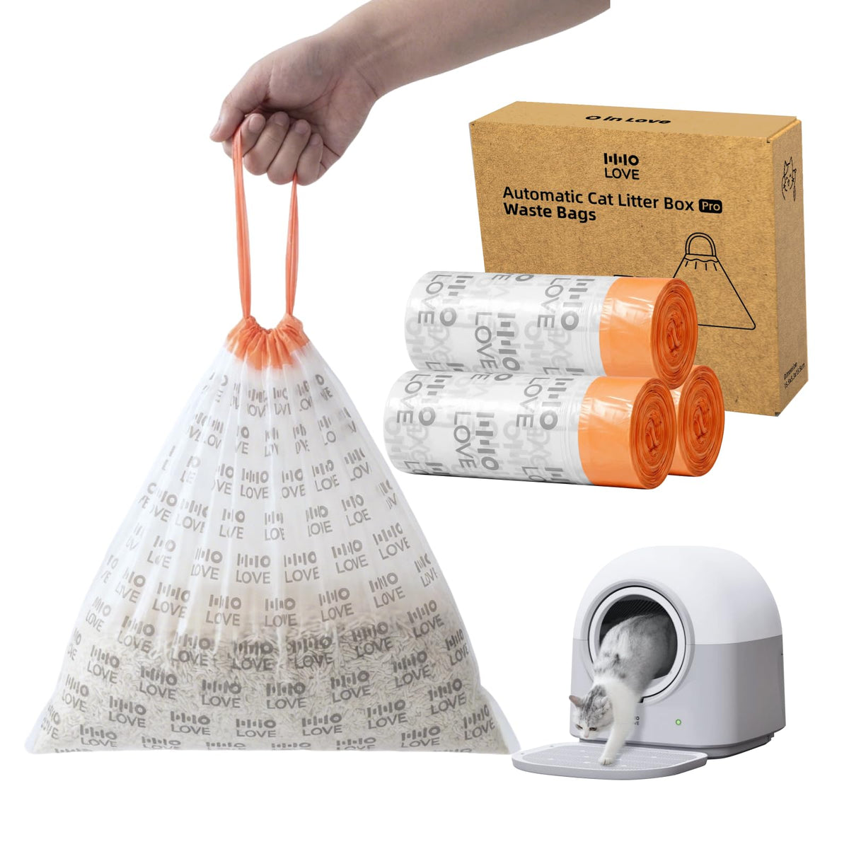 HHOlove rouleau de housses avant montrant l'emballage pratique et gain de temps