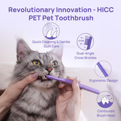HICC PET gros plan des poils triple-action éliminant résidus alimentaires