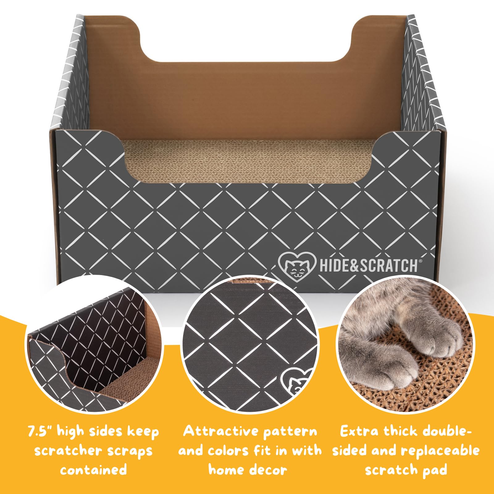 Hide & Scratch chat installé à l'intérieur offrant confort et sécurité