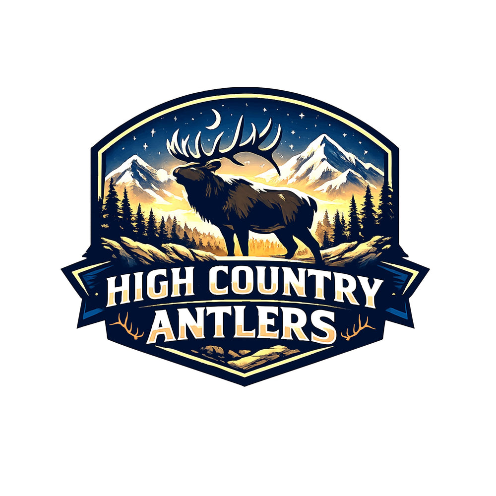 High Country Antlers zoom sur la texture de l'antler montrant durabilité naturelle