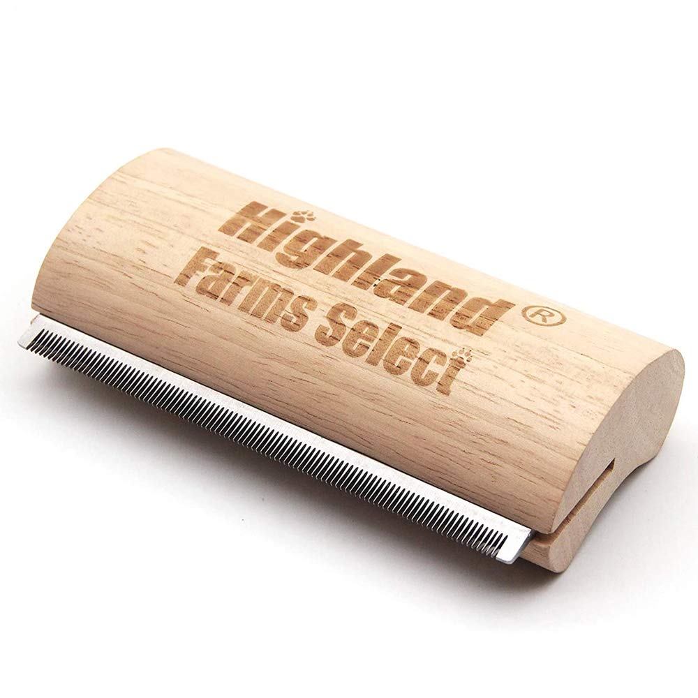 Highland Farms Select vue avant de la brosse et emballage soigné montrant qualité