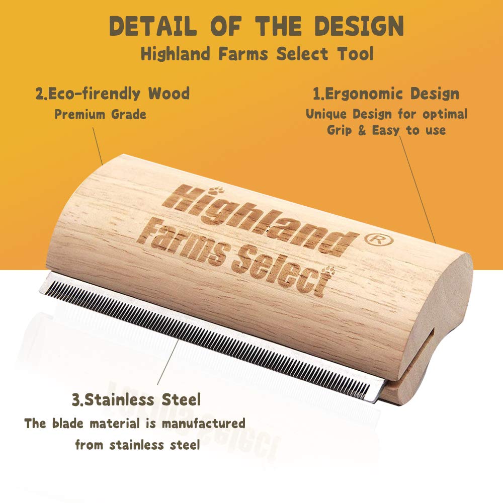 Highland Farms Select détail manche en bois ergonomique assurant prise confortable