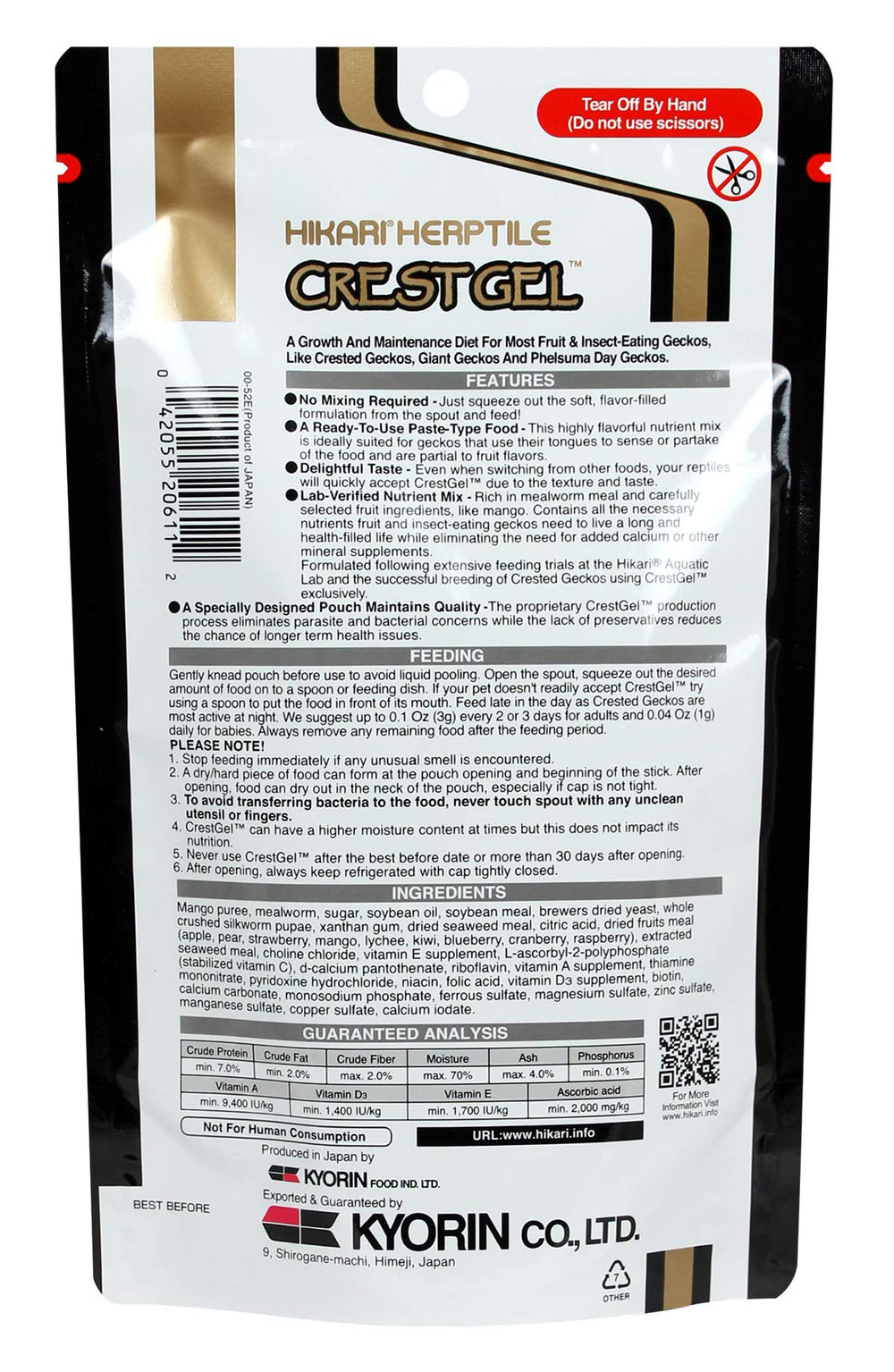 Hikari CrestGel tube et embout pour distribution facile et dosage précis
