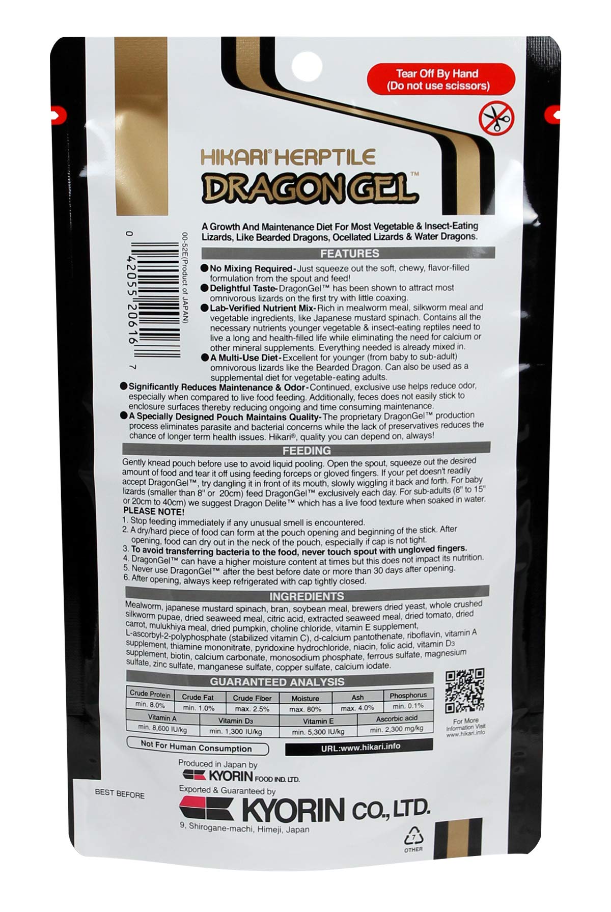 Hikari DragonGel détail de l'embout pressable facilitant le dosage hygiénique