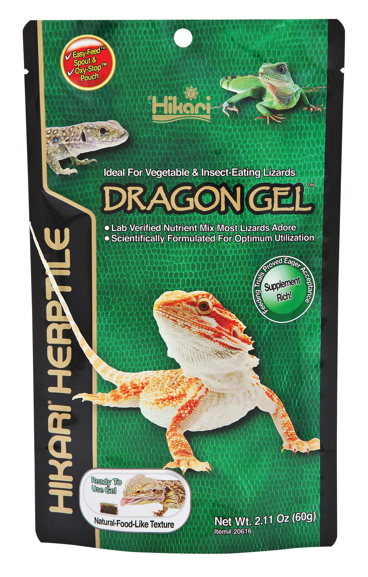 Hikari DragonGel emballage frontal montrant le pot pratique et l'information produit