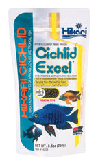 Hikari emballage avant Cichlid Excel Mini montrant format pratique et informations