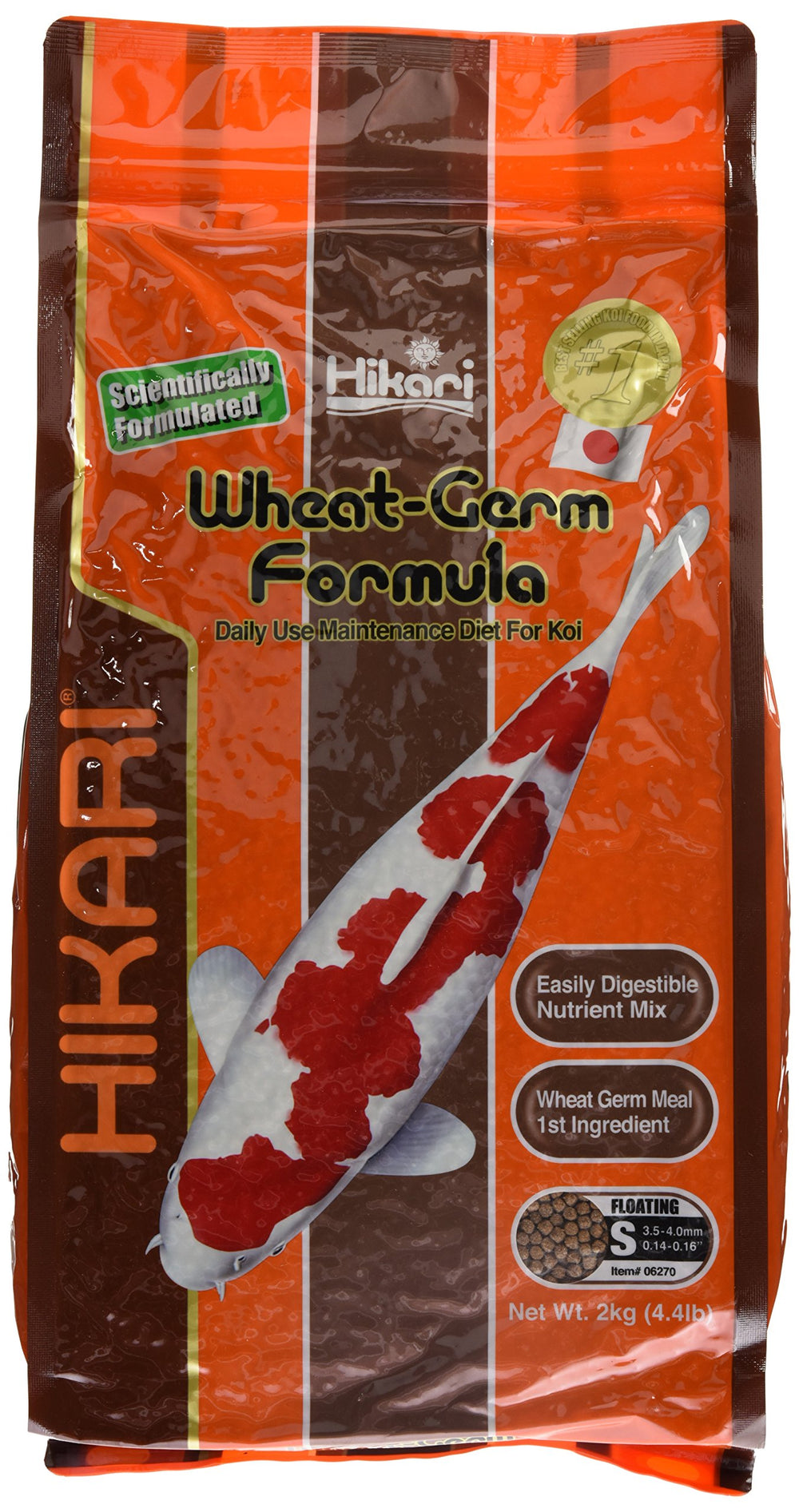 Hikari emballage avant montrant format 2 kg et bénéfice contrôle de ration