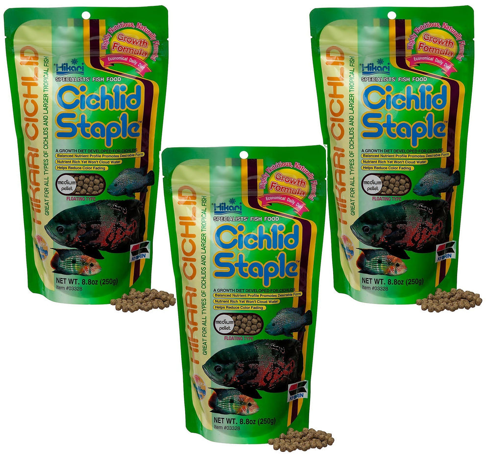 Hikari emballage avant montrant le lot de trois et la description claire, facilite l'achat